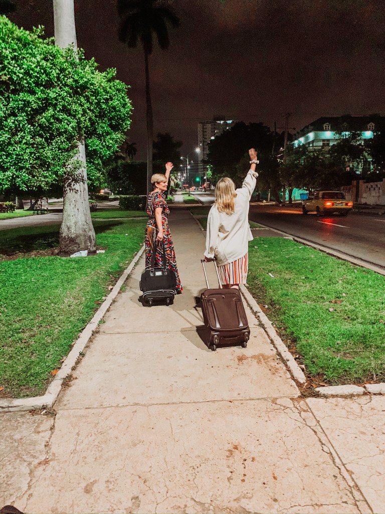 Waving to drivers honking at us